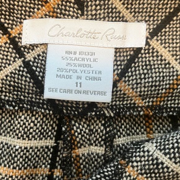 Charlotte Russe Tartan Wool Blend Mini Sz 11 - Picture 4 of 8